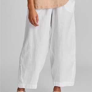 White Flax Linen Pants